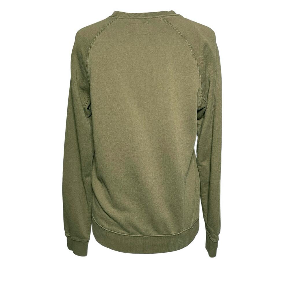 PACT Women’s Army Green Pullover Crewneck Sweatshirt - Picture 4 of 4
